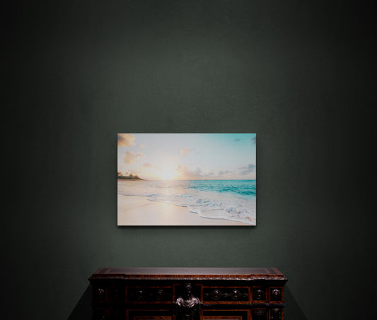 Canvas Selected Art Rectangle - Sunset on the beach